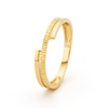 Thumbnail Image 2 of Sterling Silver Yellow Gold Plated Polished & Textured Ring