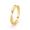 Thumbnail Image 2 of Sterling Silver Yellow Gold Plated Polished & Textured Crossover Ring