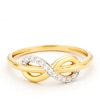 Thumbnail Image 1 of Sterling Silver Yellow Gold Plated Cubic Zirconia Infinity Ring