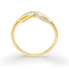 Thumbnail Image 3 of Sterling Silver Yellow Gold Plated Cubic Zirconia Infinity Ring