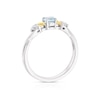 Thumbnail Image 3 of Sterling Silver & 9ct Gold Blue Topaz Three Stone Ring