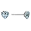 Thumbnail Image 0 of 9ct White Gold Blue Topaz Heart Stud Earrings