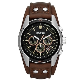 Fossil Men's Brown Leather Strap Watch
