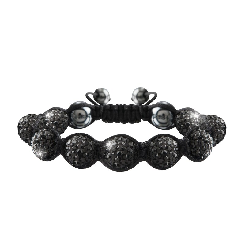 Crystalla Black Crystal Bead Bracelet H.Samuel