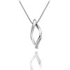 Thumbnail Image 1 of Hot Diamonds Sterling Silver Simply Sparkle Diamond Set Open Twist Pendant
