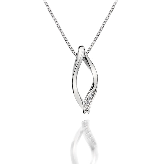 Hot Diamonds Sterling Silver Simply Sparkle Diamond Set Open