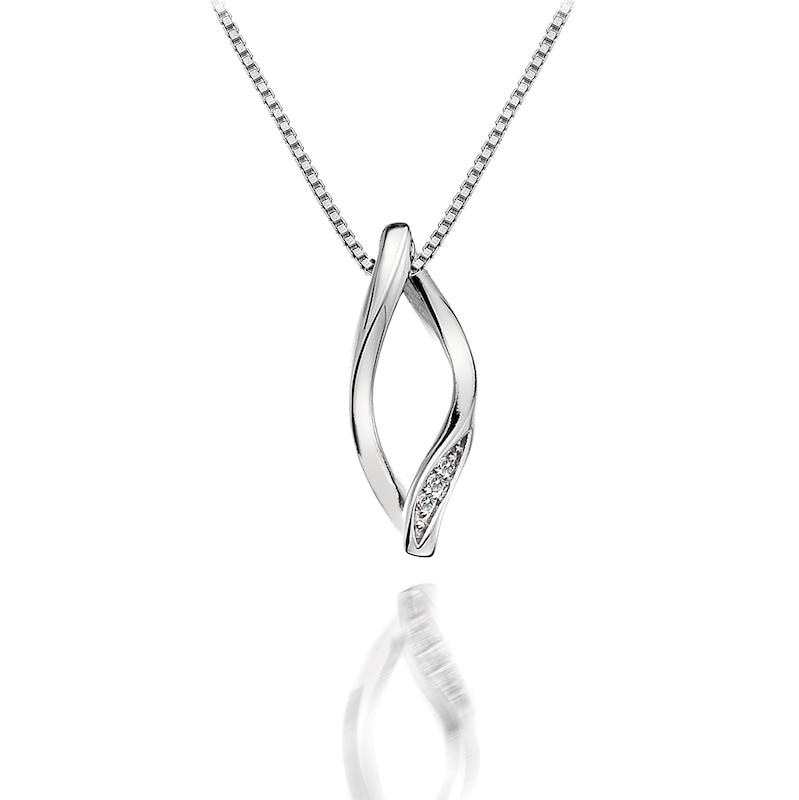 Main Image 1 of Hot Diamonds Sterling Silver Simply Sparkle Diamond Set Open Twist Pendant