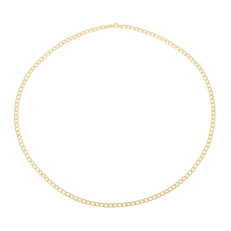 9ct Yellow Gold 24 Inch Hollow Curb Chain
