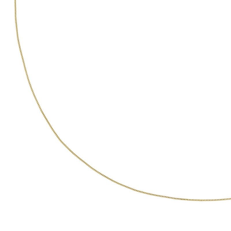 Main Image 1 of 9ct Yellow Gold Solid 16" Dainty Curb Chain