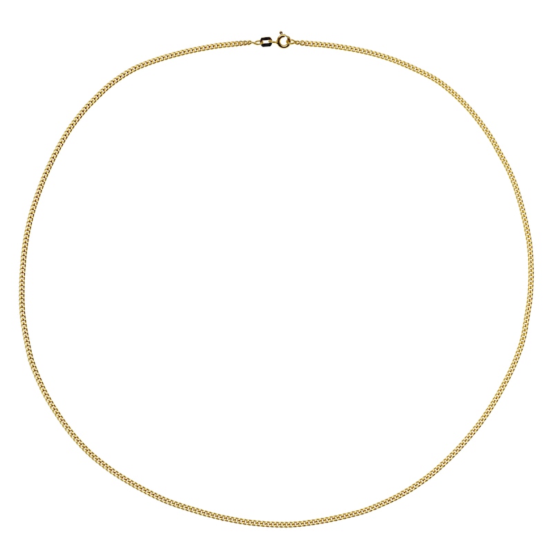 9ct Yellow Solid Gold 18 Inch Solid Dainty Curb Chain