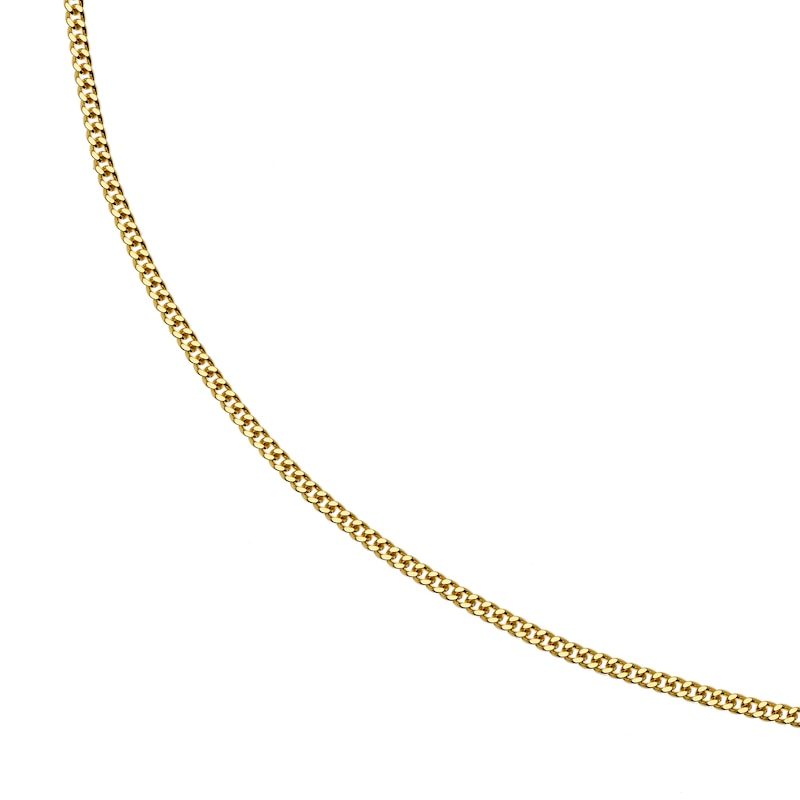 9ct Yellow Solid Gold 20 Inch Fine Curb Chain