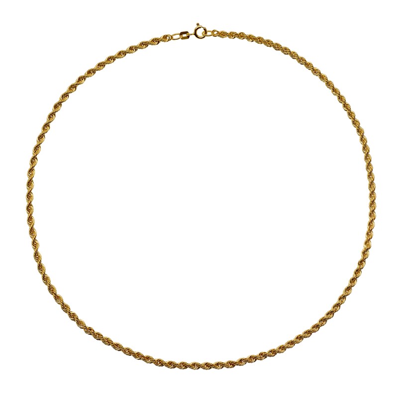 9ct Yellow Gold 18 Inch Rope Chain