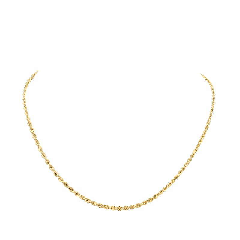 9ct Yellow Gold 18 Inch Rope Chain