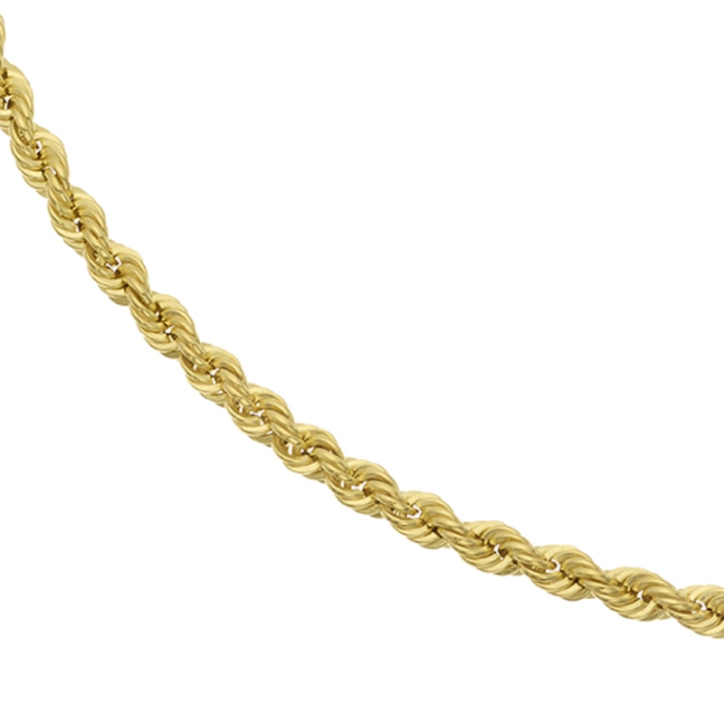 Main Image 1 of 9ct Yellow Gold 22" Rope Chain