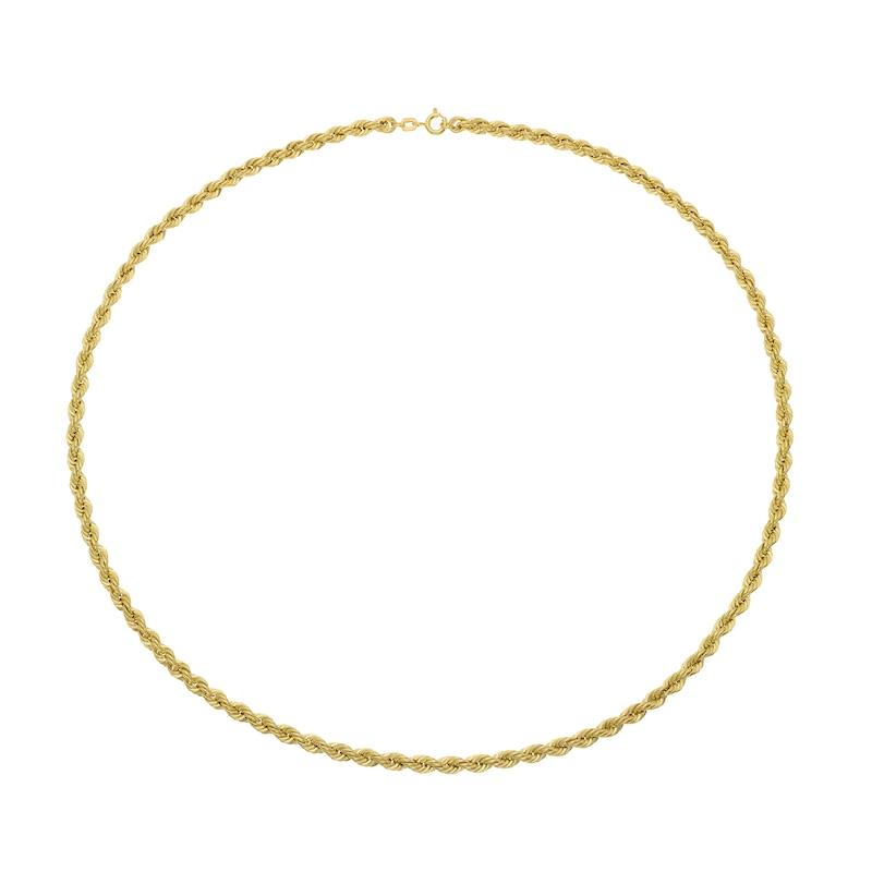 9ct Yellow Gold 22 Inch Rope Chain