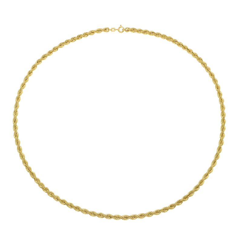 9ct Yellow Gold 24 Inch Rope Chain