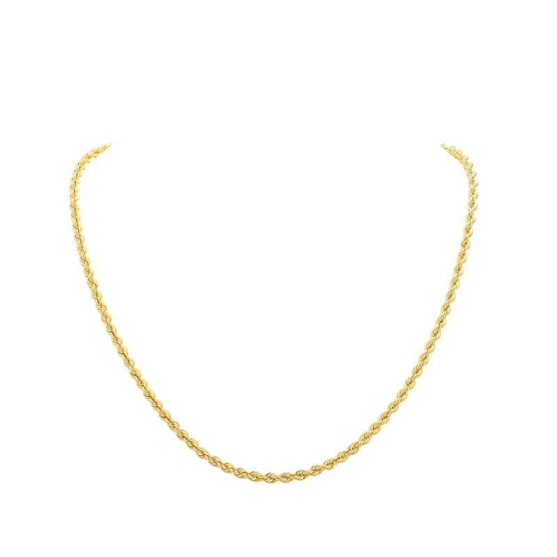 9ct Yellow Gold 24 Inch Rope Chain