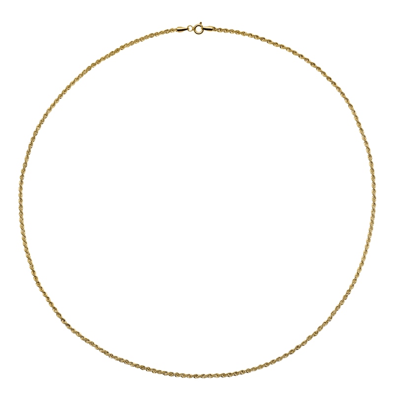 9ct Yellow Gold 20 Inch Dainty Rope Chain