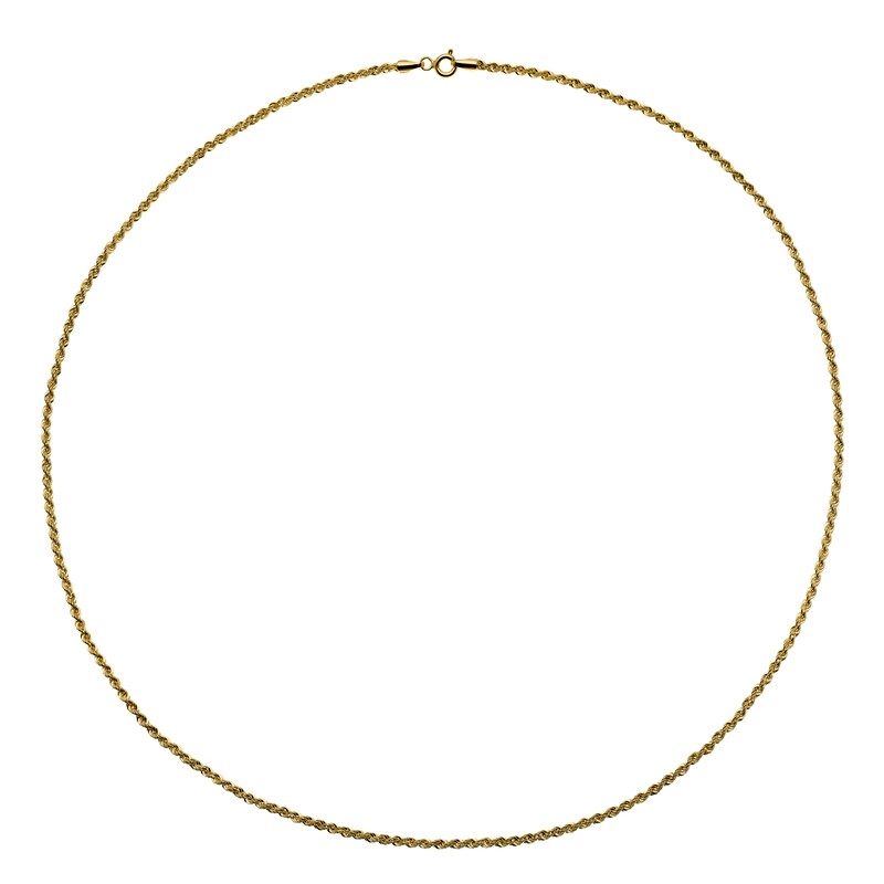 9ct Yellow Gold 20 Inch Dainty Rope Chain