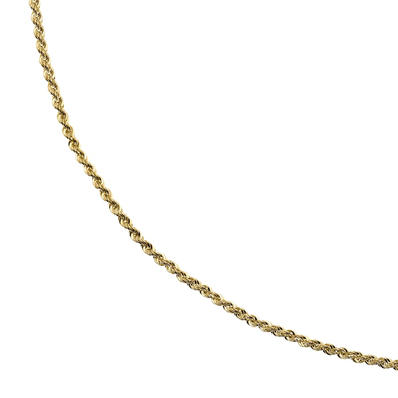 Main Image 1 of 9ct Yellow Gold 22" Dainty Rope Chain