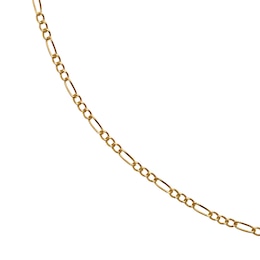9ct Yellow Gold 18" Dainty Figaro Chain
