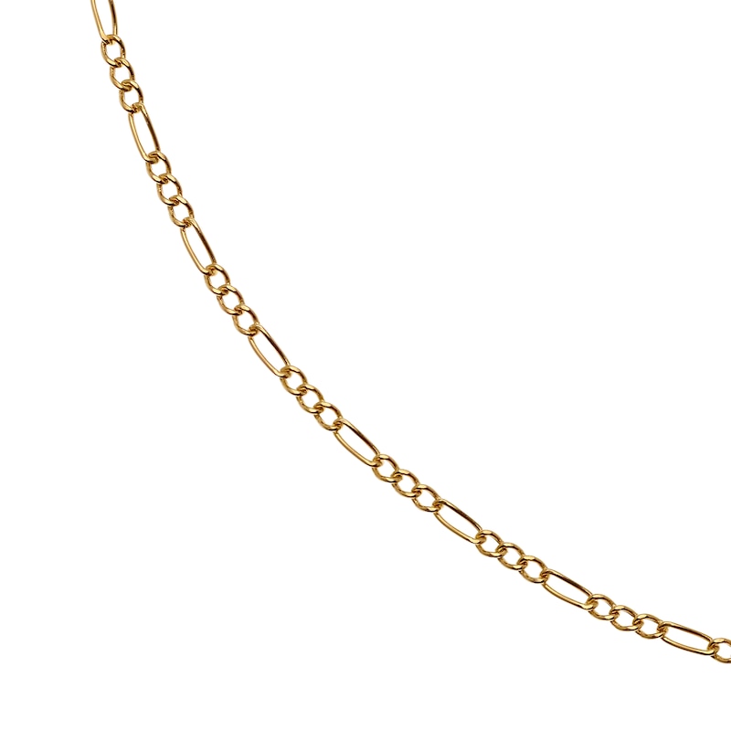 9ct Yellow Gold 20 Inch Dainty Figaro Chain