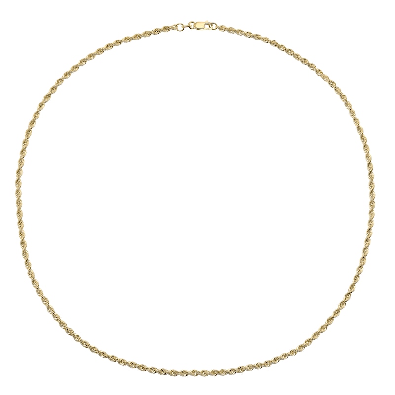 Main Image 2 of 18ct Yellow Gold 20" Dainty Rope Chain