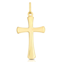18ct Yellow Gold Cross Pendant (No Chain)