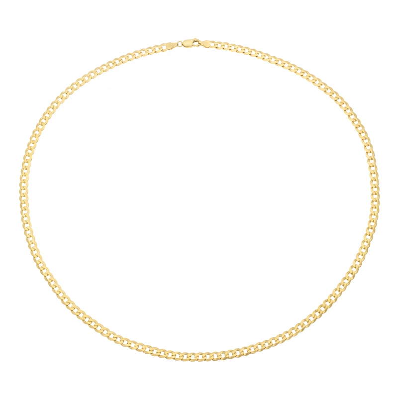 Main Image 2 of 9ct Yellow Gold Solid 24" Curb Chain