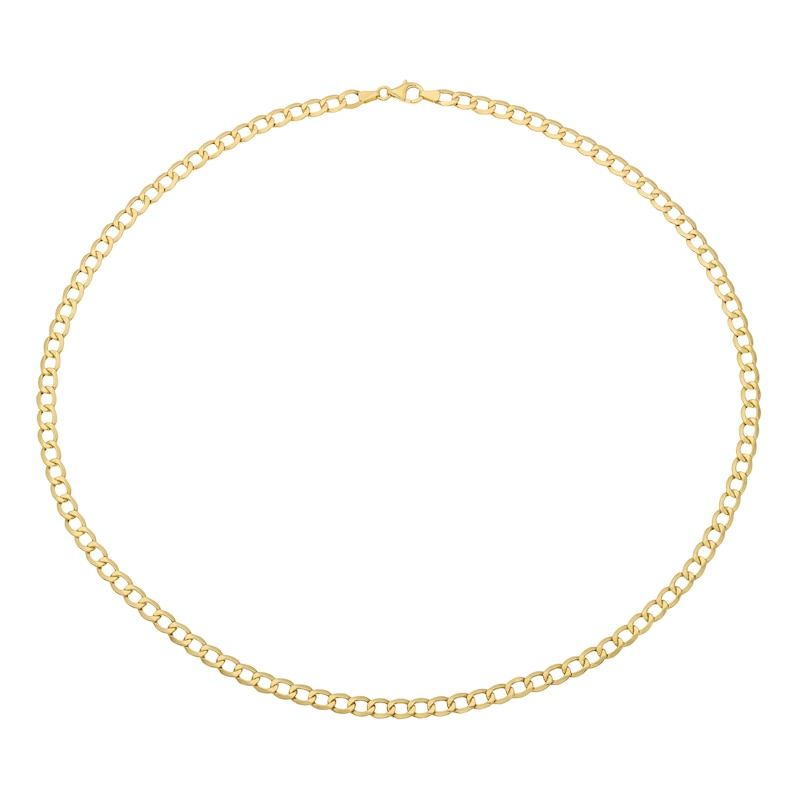 9ct Yellow Gold 22 Inch Hollow Curb Chain