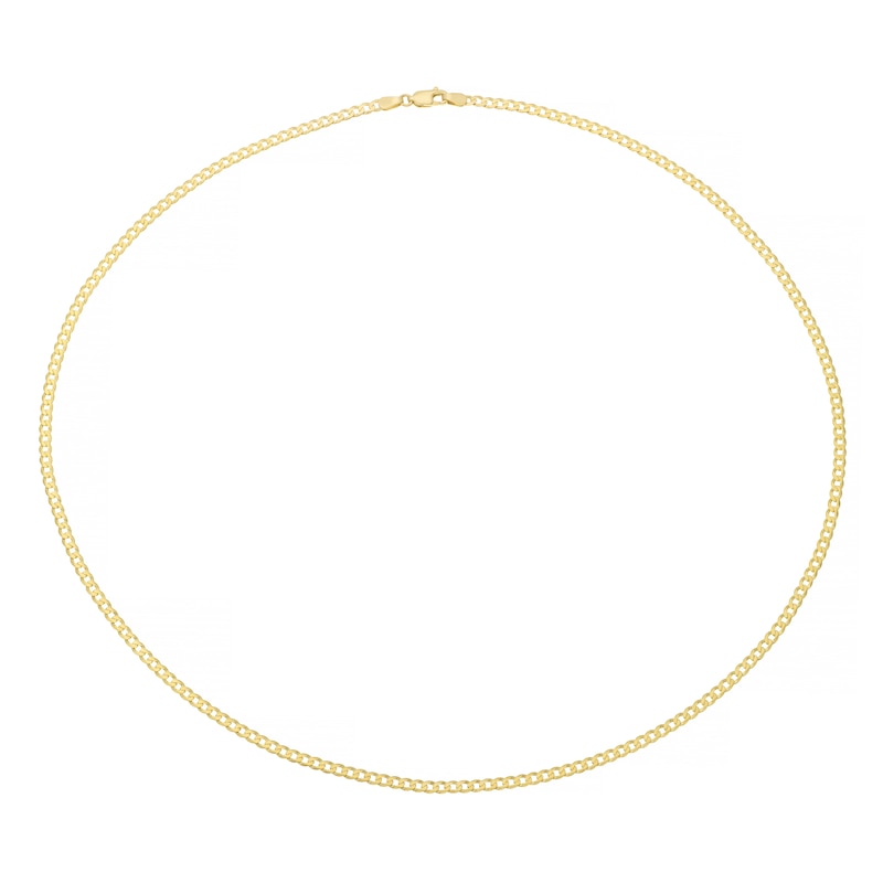 Main Image 2 of 9ct Yellow Gold Solid 24" Curb Chain