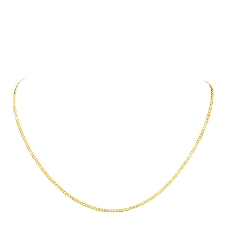 9ct Yellow Solid Gold 24 Inch Curb Chain