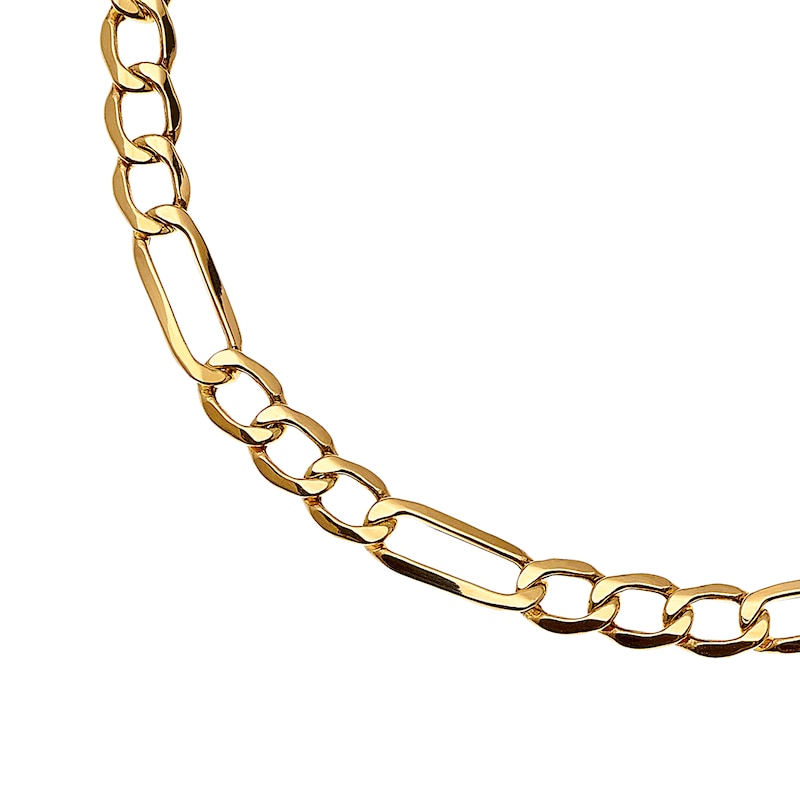 Main Image 1 of 9ct Yellow Gold 8" Figaro Chain Bracelet