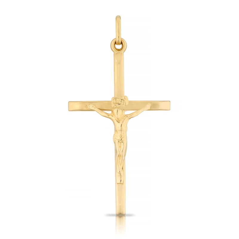 Main Image 1 of 18ct Yellow Gold Crucifix Pendant (No Chain)