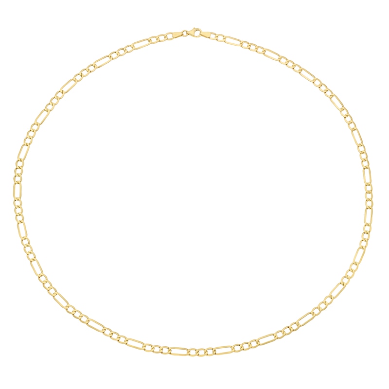 Main Image 2 of 9ct Yellow Gold 22" Figaro Chain