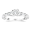 Thumbnail Image 1 of 9ct White Gold 0.25ct Diamond Illusion Set Solitaire Ring