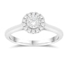 Thumbnail Image 1 of Engagement Ring 9ct White Gold 0.25ct Diamond Halo Ring