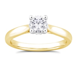 9ct Yellow Gold 0.50ct Diamond Solitaire Ring