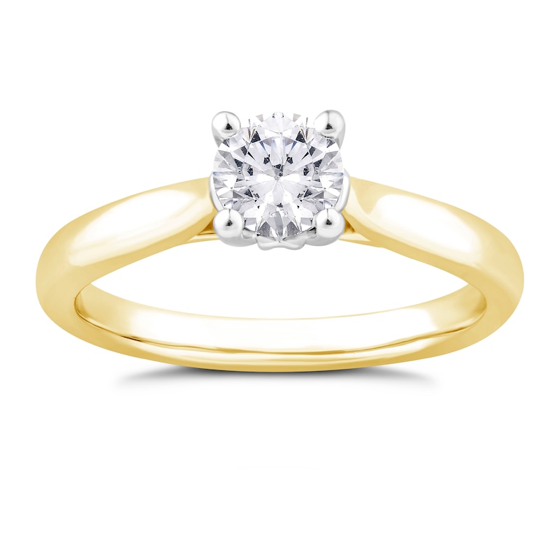 Main Image 1 of 9ct Yellow Gold 0.50ct Diamond Solitaire Ring
