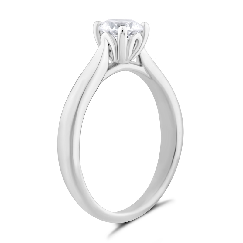 Main Image 2 of 9ct White Gold 0.66ct Diamond Solitaire Ring