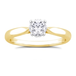 9ct Yellow Gold 0.66ct Diamond Solitaire Ring
