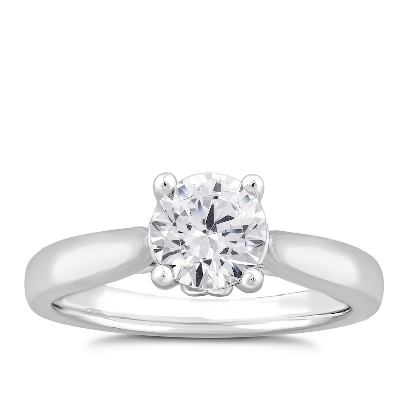 Main Image 1 of 9ct White Gold 1ct Diamond Solitaire Ring
