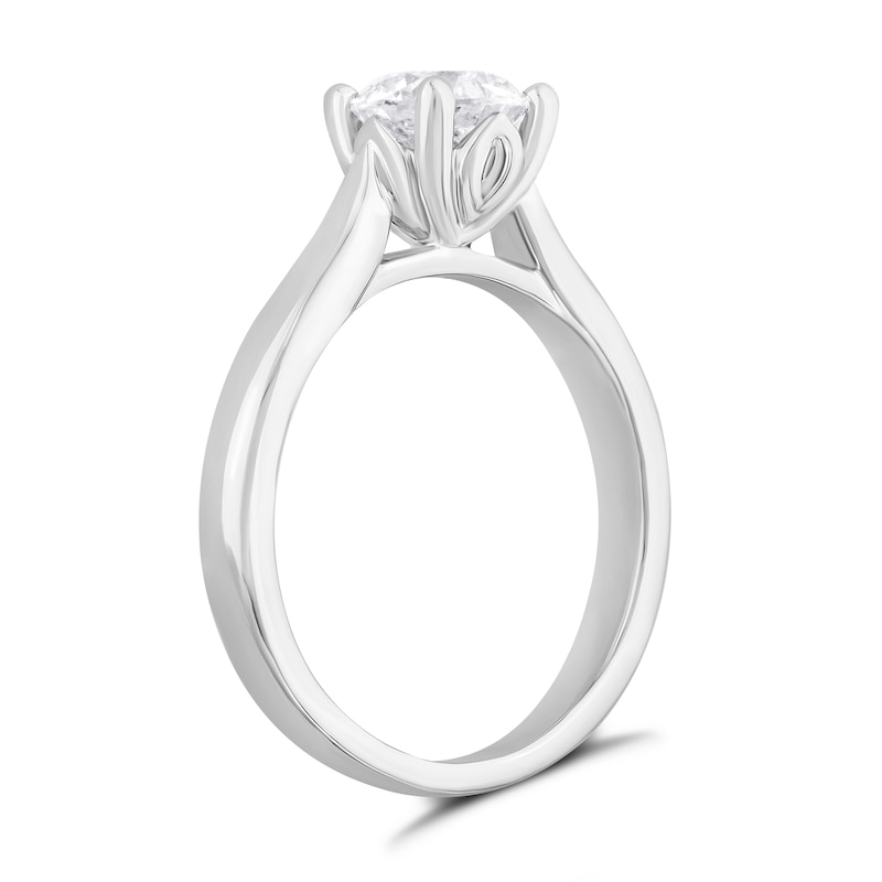 Main Image 2 of 9ct White Gold 1ct Diamond Solitaire Ring