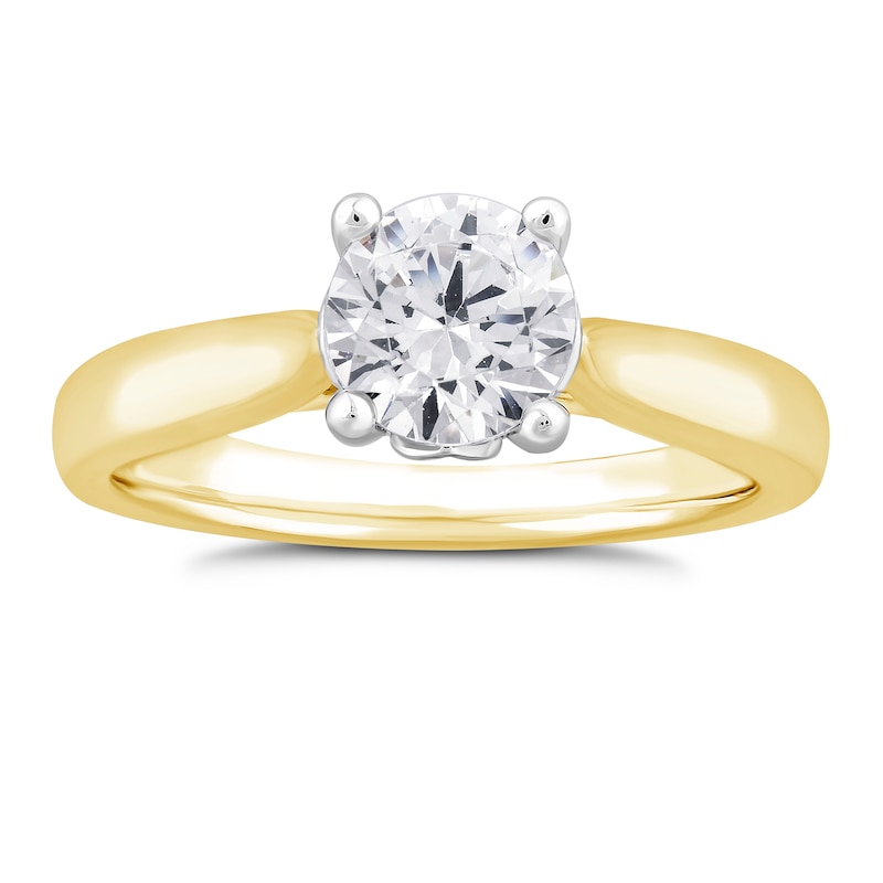 Main Image 1 of 9ct Yellow Gold 1ct Diamond Solitaire Ring