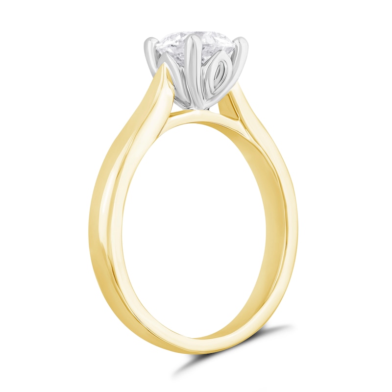 Main Image 2 of 9ct Yellow Gold 1ct Diamond Solitaire Ring