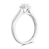 Thumbnail Image 1 of 9ct White Gold 0.25ct Diamond Princess Halo Ring