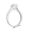 Thumbnail Image 1 of 9ct White Gold 0.50ct Diamond Princess Halo Ring