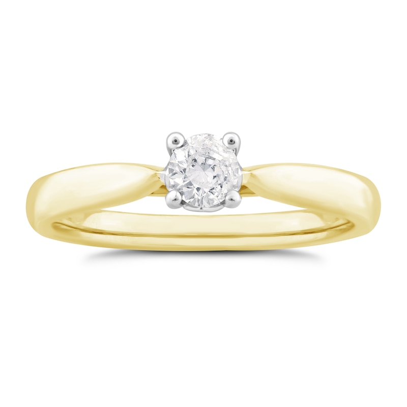 9ct Yellow Gold 0.30ct Diamond Solitaire Ring