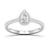 Thumbnail Image 1 of The Diamond Story 18ct White Gold Pear 0.33ct Total Diamond Ring