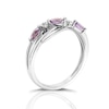 Thumbnail Image 2 of 9ct White Gold Diamond & Marquise Amethyst Eternity Ring